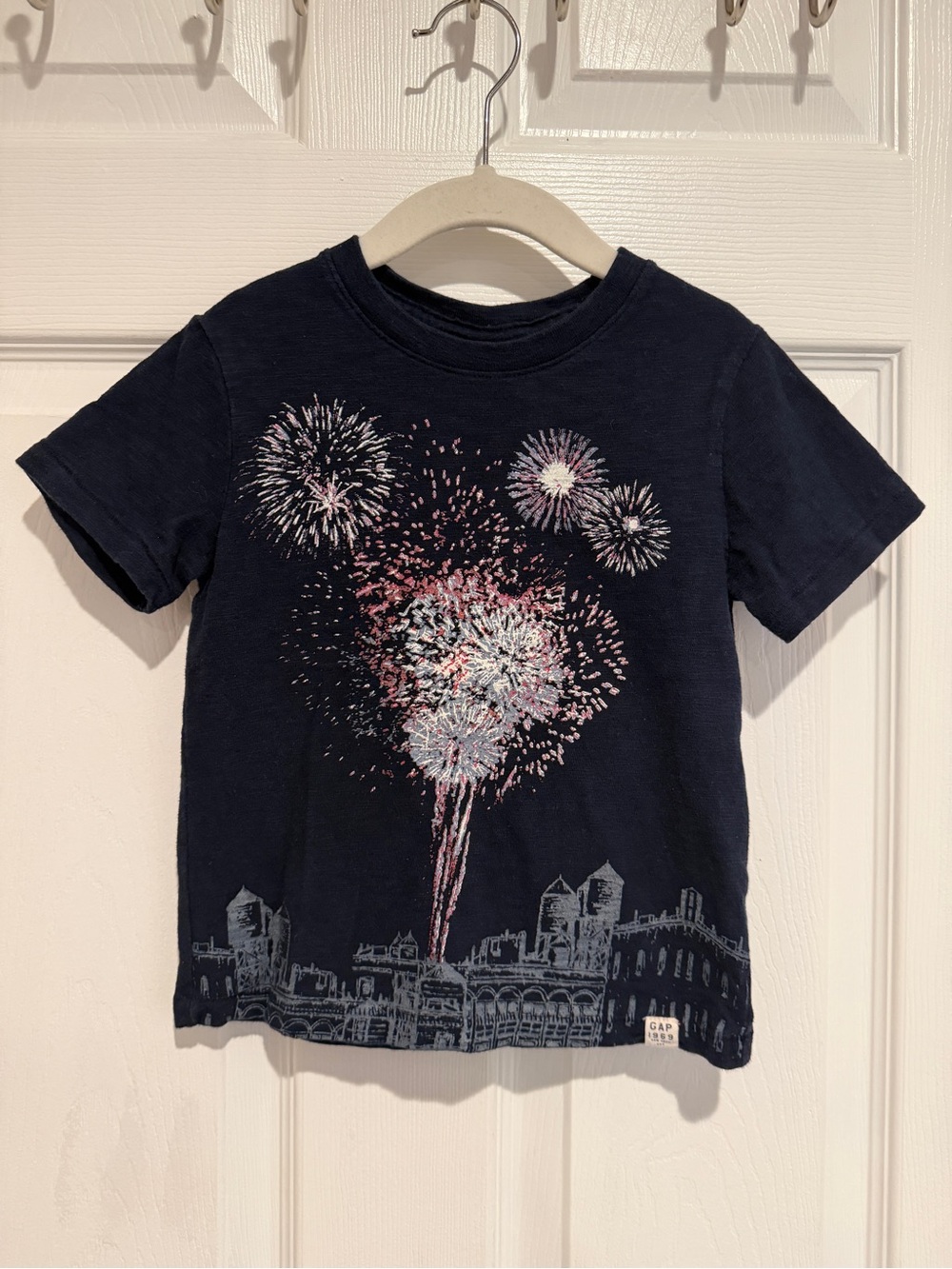 Baby Gap 3 Years Fireworks Graphic Tee Lighten Up Shirt Navy